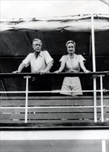 Edouard VIII et Wallis Simpson sur leur yacht