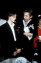Serge Gainsbourg et sa fille Charlotte, 1986