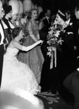 Queen ELIZABETH with Irene DUNNE and Marlene DIETRICH, 1950