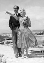 Maria SCHELL and Horst HÄCHLER, Cannes 1957