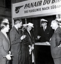 German actors on the way to the European Film Festival in Uruguay, 1958