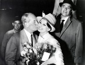 Maurice CHAVALIER, Sophia LOREN and Carlo PONTI, Vienna 1959