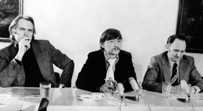 Rainer Werner FASSBINDER at the performance at the TAT in 1973