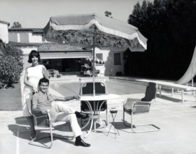 Horst BUCHHOLZ and Miriam BRU in Beverly Hills, 1962