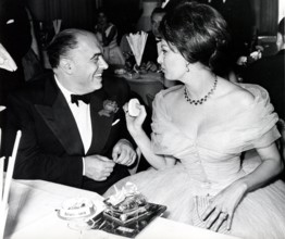 Carlo PONTI and Sophia LOREN at the Berlin Film Ball, 1959