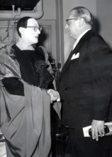 Gustaf GRÜNDGENS and Heinrich von BRENTANO in New York, 1961