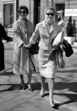 Romy SCHNEIDER after fitting at Jacques Heim in Paris, 1959