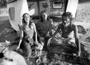Uschi OBERMAIER on the beach in Goa in 1976
