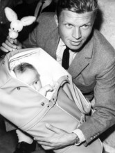 Hardy KRÜGER, with a baby in 1959
