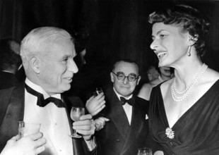 Charlie CHAPLIN and Ingrid BERGMAN, Rome 1952