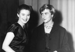 Jean SEBERG and Francoise SAGAN, Paris 1957