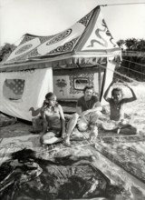 Uschi OBERMAIER on the beach in Goa in 1976