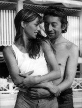 Jane BIRKIN and Serge GAINSBOURG in Cannes, 1972