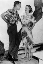 Clark GABLE with his wife Sylvia ASHLEY, Hawaii 1950