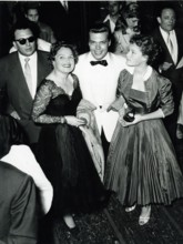 Magda SCHNEIDER, Karlheinz BÖHM and Romy SCHNEIDER, Berlin 1955