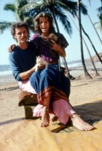 Uschi OBERMAIER and Dieter BOCKHORN on the beach in Goa