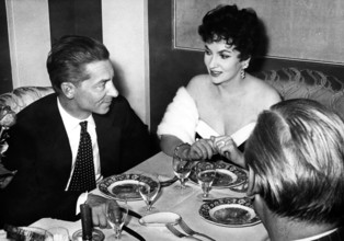 Herbert von KARAJAN and Gina LOLLOBRIGIDA, Vienna 1956