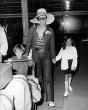 Joan COLLINS with her children at Los Angeles Airport, 1971