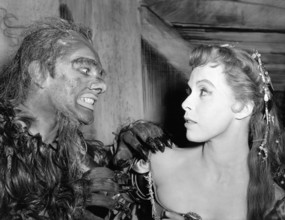 Richard BURTON and Claire BLOOM rehearsing 'The Tempest', 1954