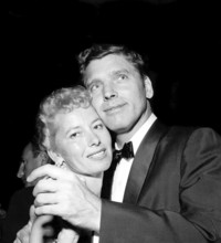 Burt LANCASTER dances with wife Norma ANDERSON