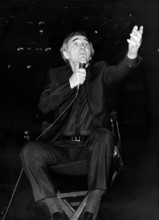 Charles AZNAVOUR at a rehearsal in Nice, circa 1980s