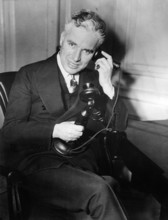 Charlie CHAPLIN with telephone