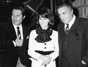Marcello MASTROIANNI, Anne HEYWOOD and Federico FELLINI, 1968