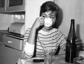 Christine KAUFMANN at home, late 50s