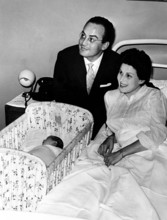 Silvana MANGANO, Dino de LAURENTIIS and newborn daughter Raffaella, 1952