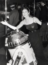 Carrie FISHER at the "Star Wars" premiere in 1980