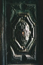 Church St. Mary of the Jesuits in Venice: detail of the portal.