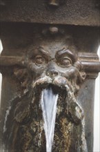 Detail of a public fountain in Venice.