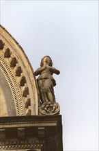 Detail of a facade of the Church of St. Mary of the Miracles in Venice.