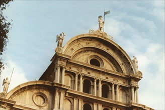 Facade of the Church of San Zaccaria in Venice.