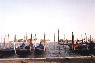 L'île Saint-Georges Majeur à Venise vue du Molo San Marco.