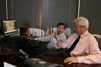 Romain Sardou and his publisher Bernard Fixot