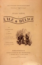Jules Verne, page de garde "L'île à Hélice"