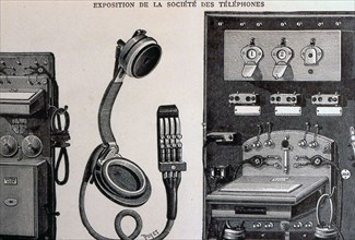 Téléphone Ader avec magnéto-combiné Berthon-Ader
