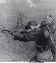 Soldat français tirant