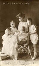 Duchess Cecilie of Mecklenburg-Schwerin with her sons