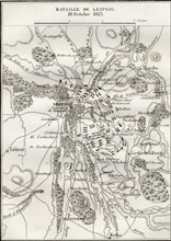 Plan de la bataille de Leipzig