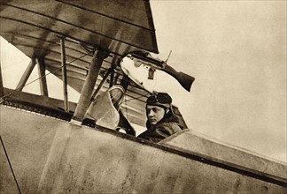 Guynemer in his Nieuport Chasse plane in 1916