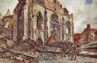 Cathedral of Peronne liberated in March 1917.