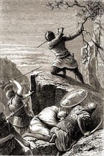 Louis VII battles the Sarazins.