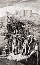 Saint Louis enterrant les cadavres des Chrétiens à Sidon.