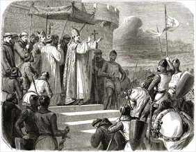 Urbain II preaching the Crusade.