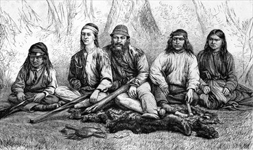 Gold-diggers in British Columbia, 1866