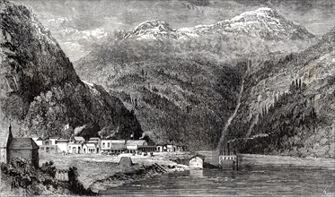 La ville minière de Yale en Colombie britannique, 1866