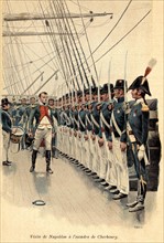 Visite de Napoléon à l'escadre de Cherbourg
