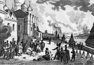 Les Russes mettent le feu à Moscou, 14 septembre 1812